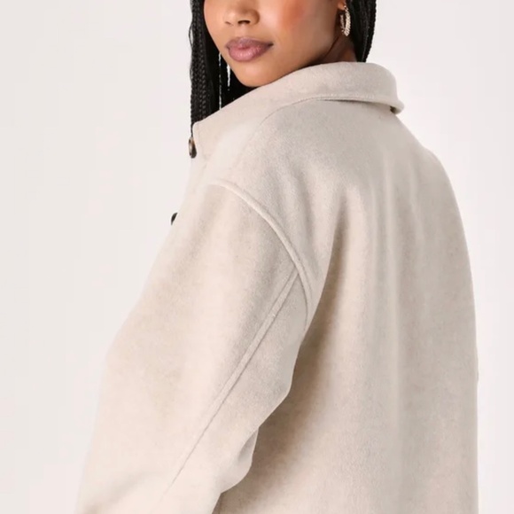 Lulus Comfy Essence Cropped Shacket - Picture 3 of 3